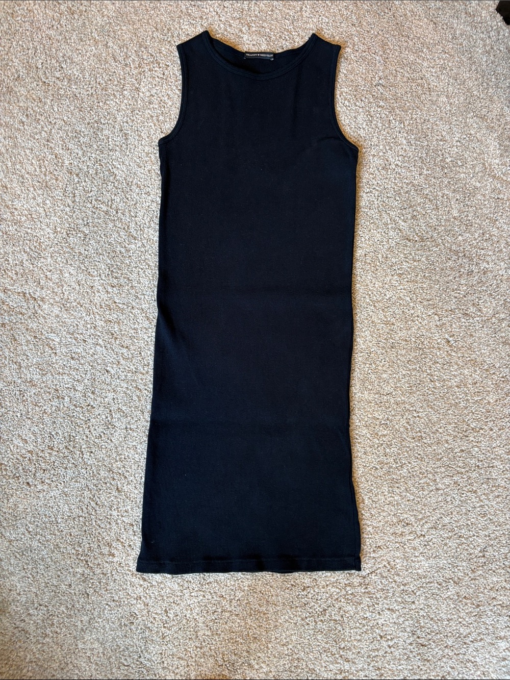 Brandy Melville Navy Ribbed Crewneck Tank Dress